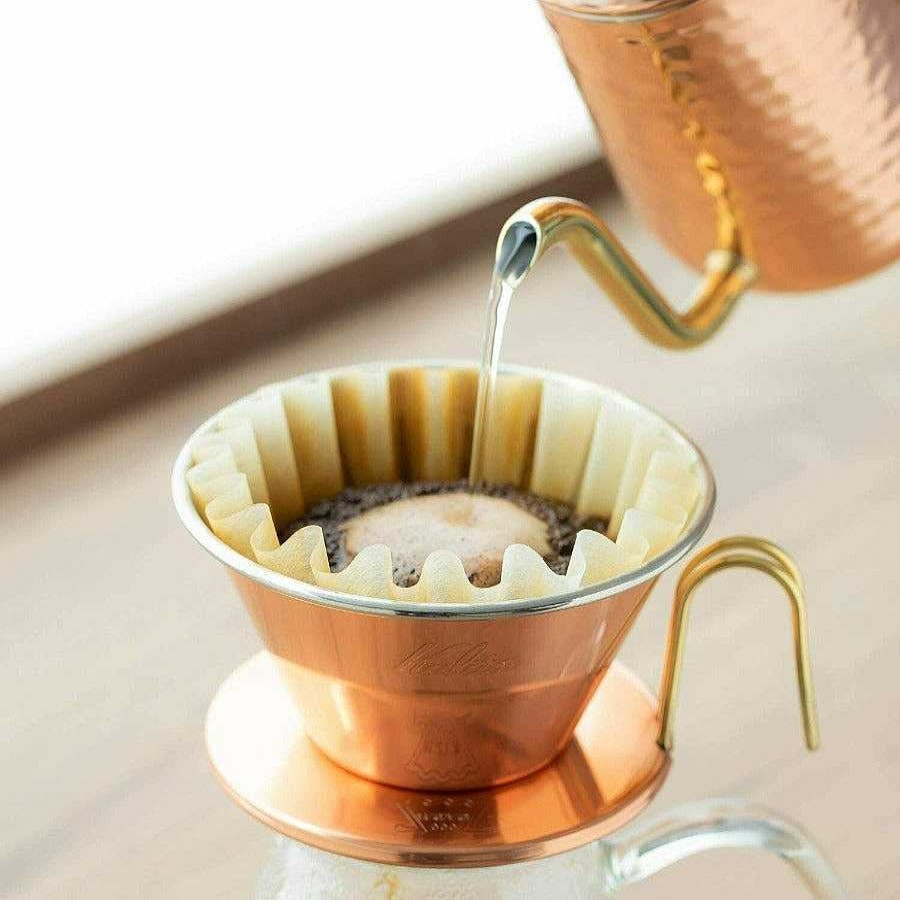 Coffee Makers Caffeine Lab | Kalita Copper Gooseneck Kettle - 600Ml