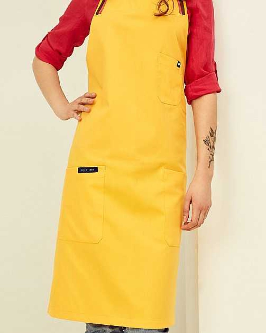 Barista Tools Caffeine Lab | Lucio Verso Yellow Cross-Back Apron