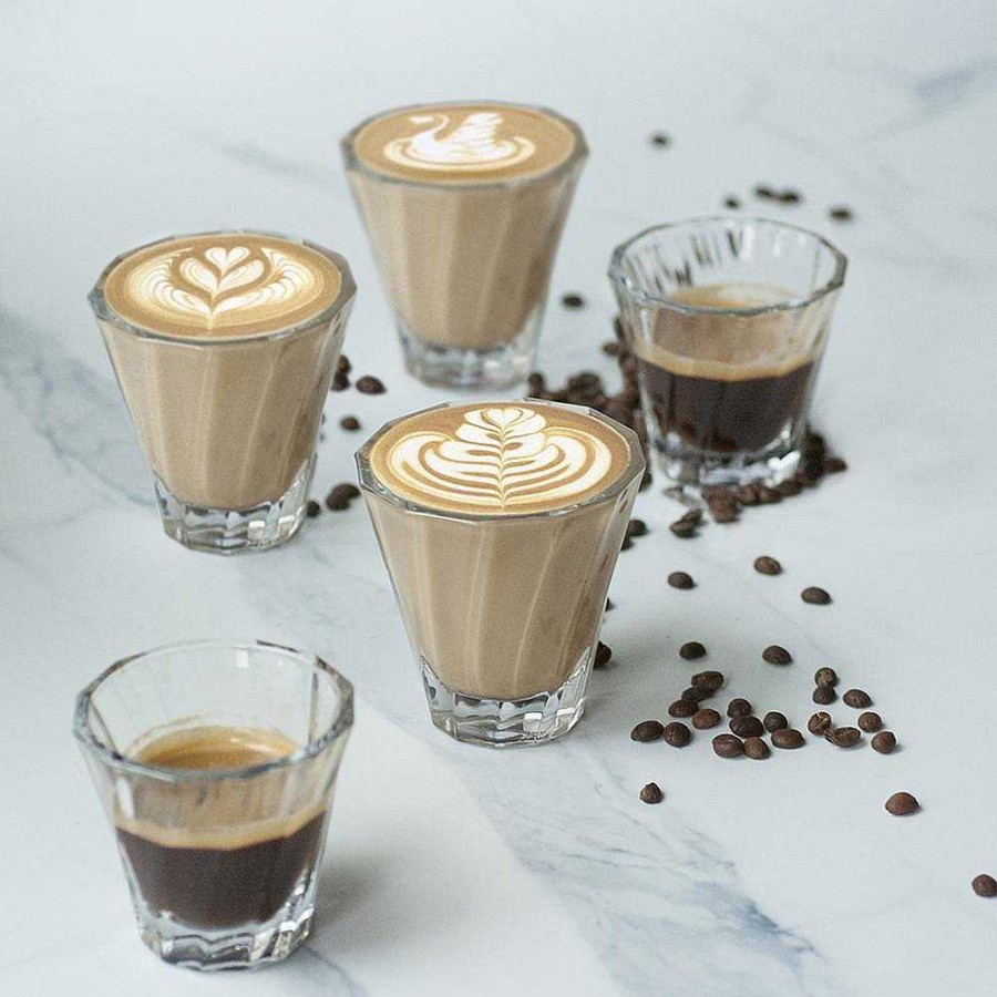 Coffee Cups Caffeine Lab | Urban Glass Twisted Cappuccino Glass 180Ml