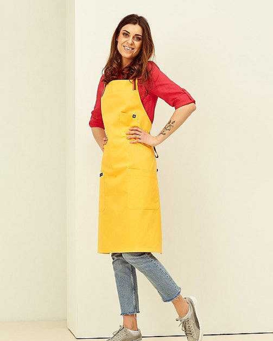 Barista Tools Caffeine Lab | Lucio Verso Yellow Cross-Back Apron