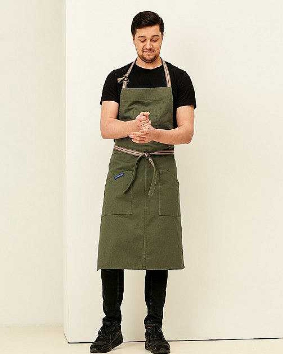 Barista Tools|Gift Shop Caffeine Lab | Lucio Verso Khaki Denim Classic Apron