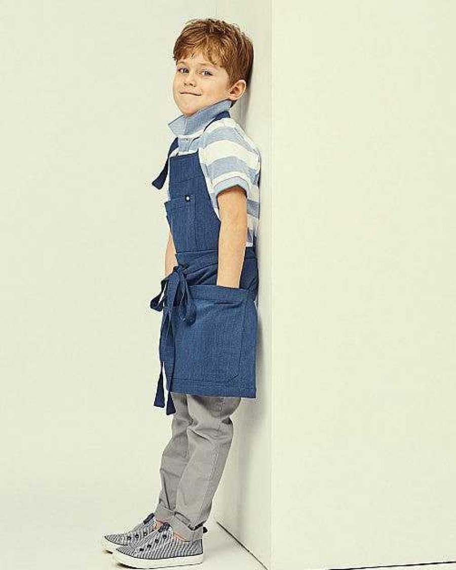 Barista Tools|Gift Shop Caffeine Lab | Lucio Verso Blue Denim Kids Apron