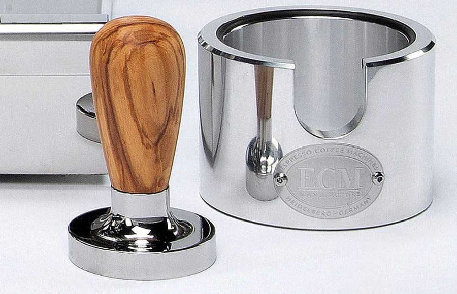 Accessories|Coffee Tools Caffeine Lab | Ecm Flat Tamper Olive Wood