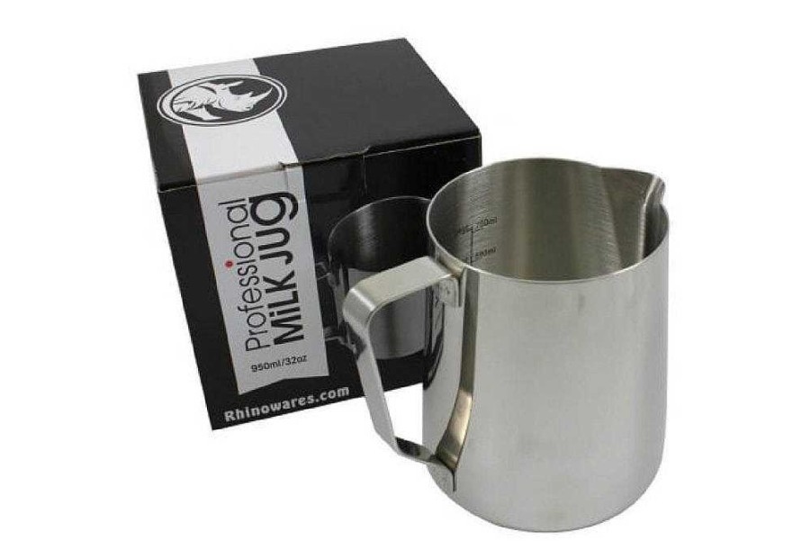 Barista Tools Caffeine Lab | Rhino Coffee Gear Professional Milk Pitcher 32Oz/950Ml