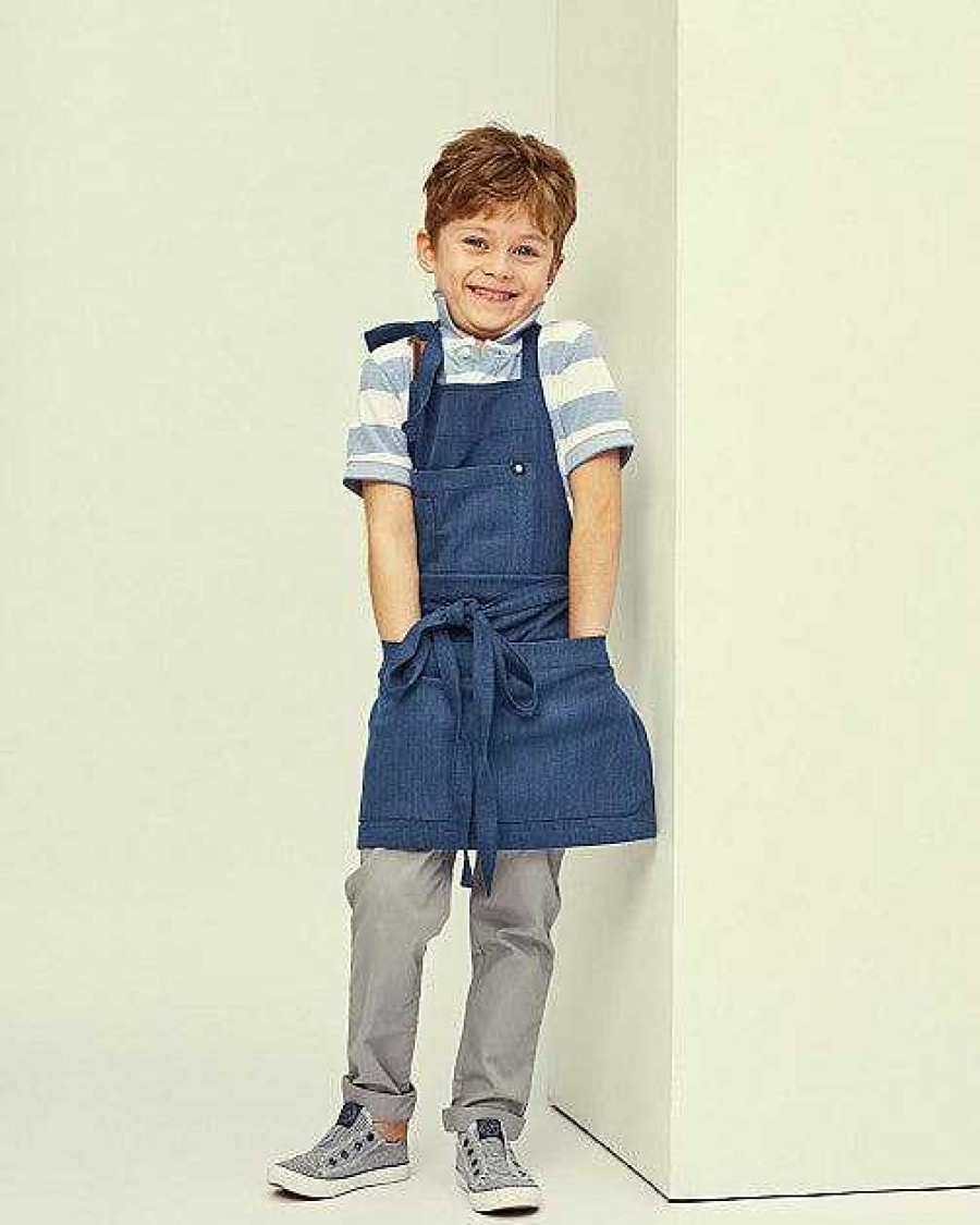 Barista Tools|Gift Shop Caffeine Lab | Lucio Verso Blue Denim Kids Apron