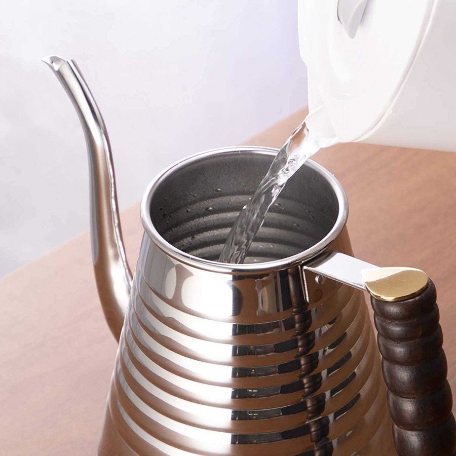 Coffee Makers Caffeine Lab | Kalita Wave Stainless Steel Gooseneck Kettle - 1L